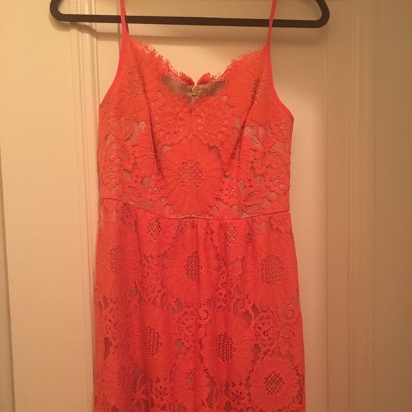 Trina Turk Orange Alcott Dress sz 2 silk lined - Picture 4 of 7